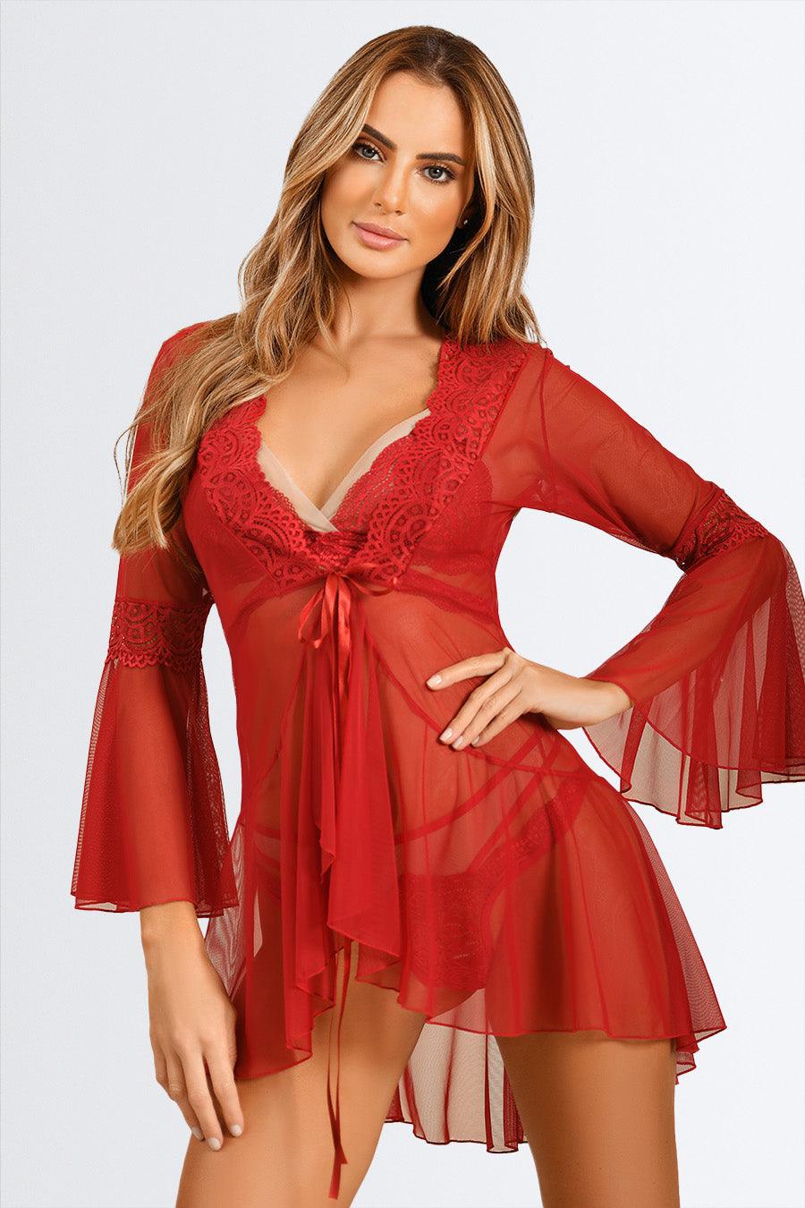 Robe de Tule e Renda Elegante - Nuance